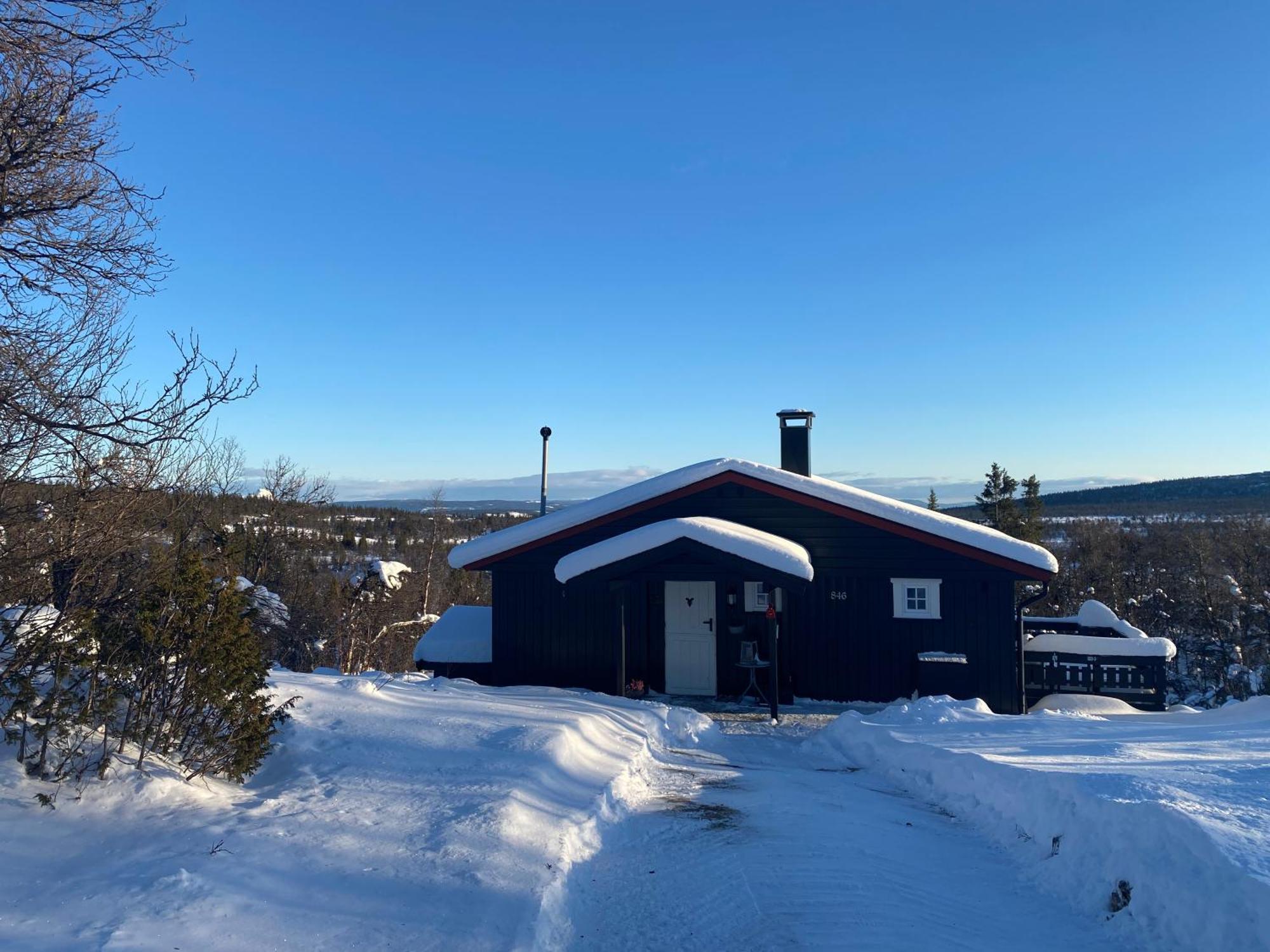 Cabin In The Mountain, Outstanding View & Solar Energy Vollen エクステリア 写真